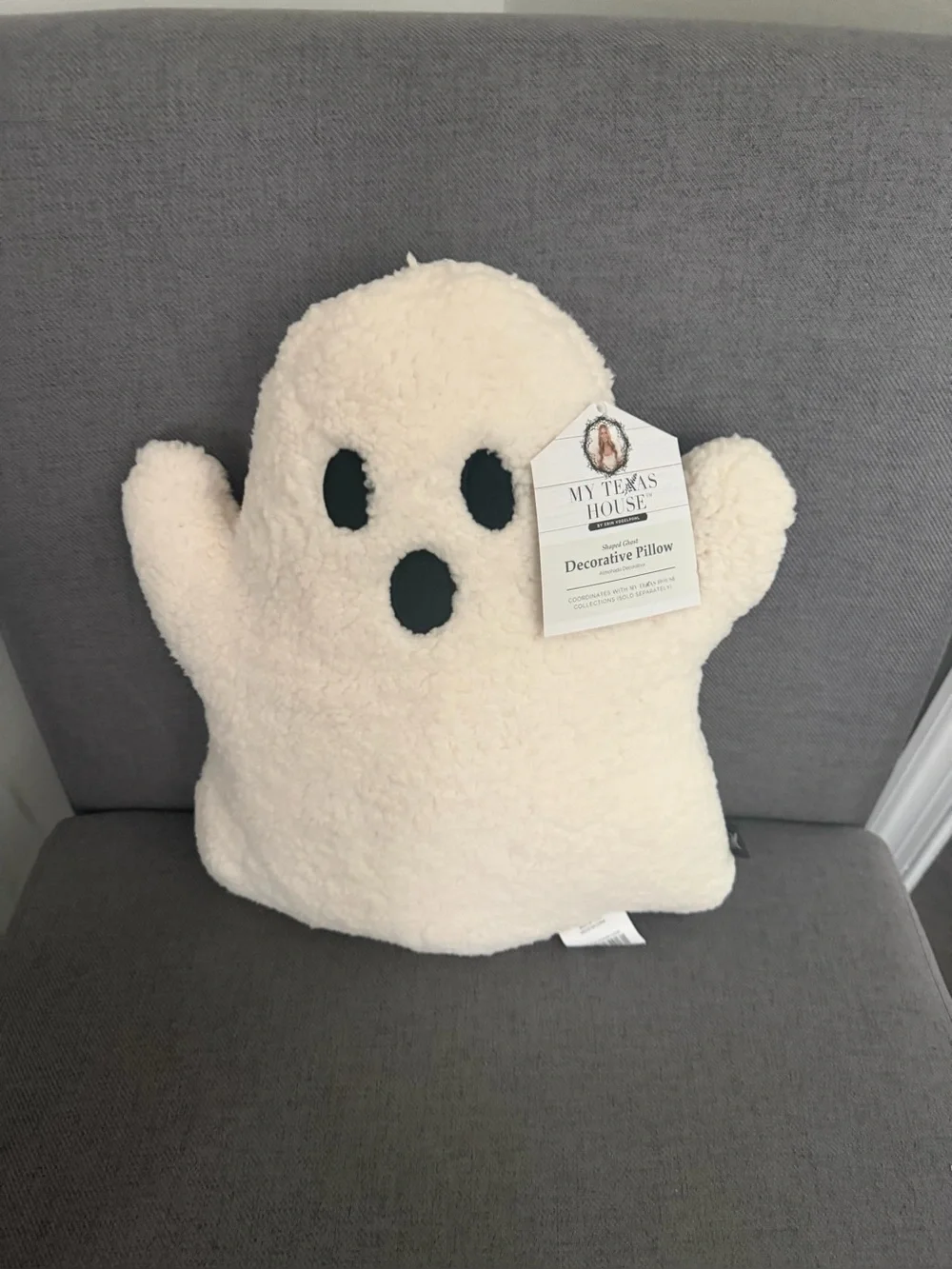 My Texas House Ghost Pillow NWT
